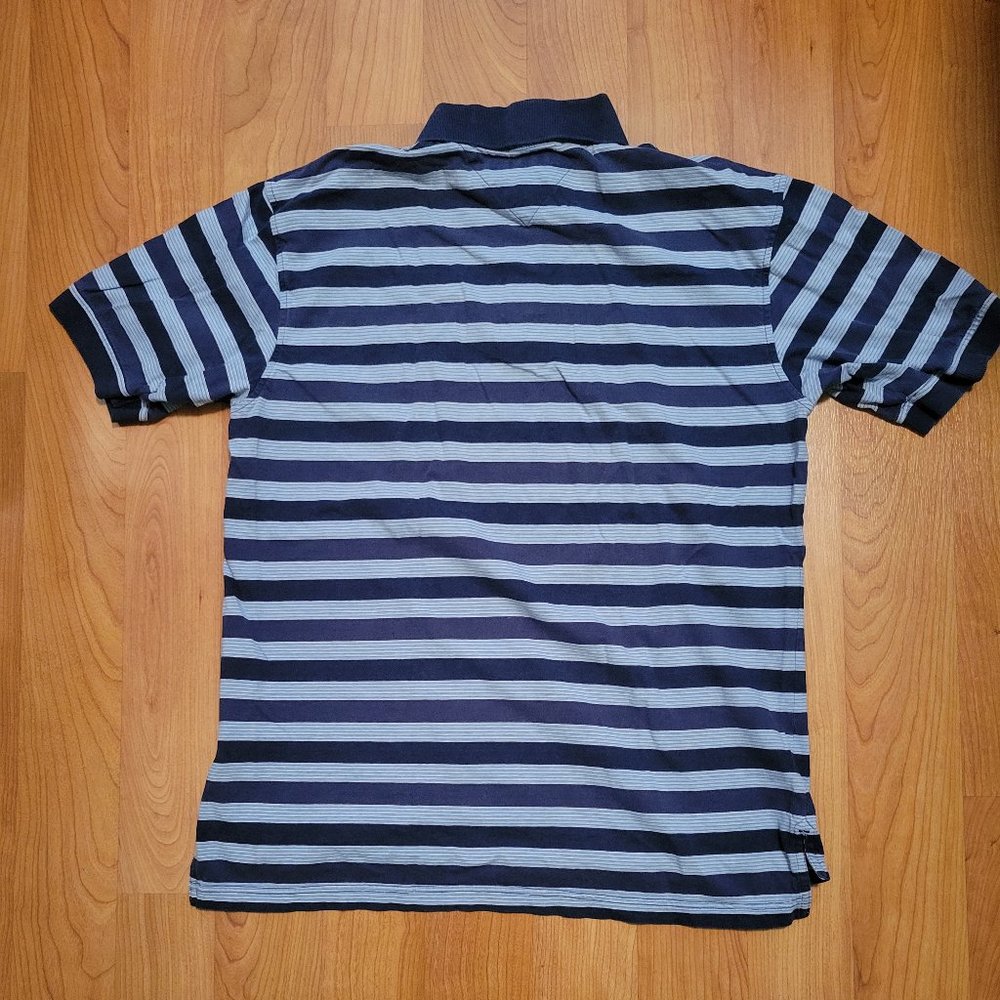 Tommy Hilfiger blue striped polo - Large - Picture 2 of 3